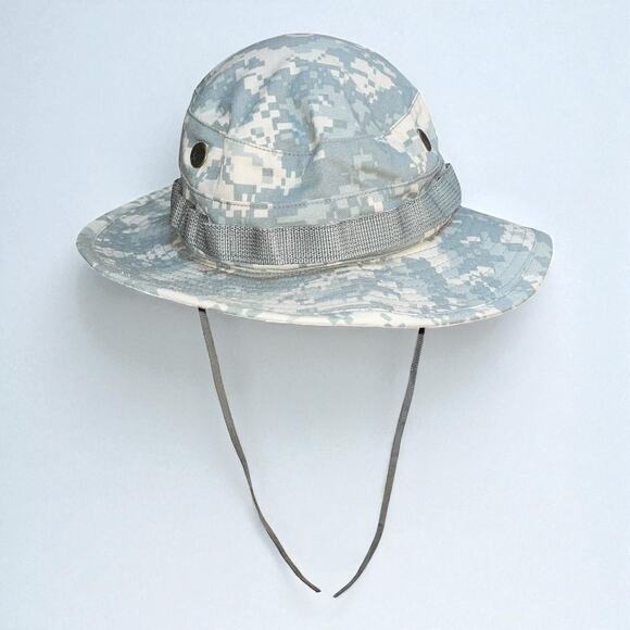 Ready One Industries Boonie Hat Mens Sz 7 Tactical Camo Military Sun Chin Strap - Picture 1 of 10